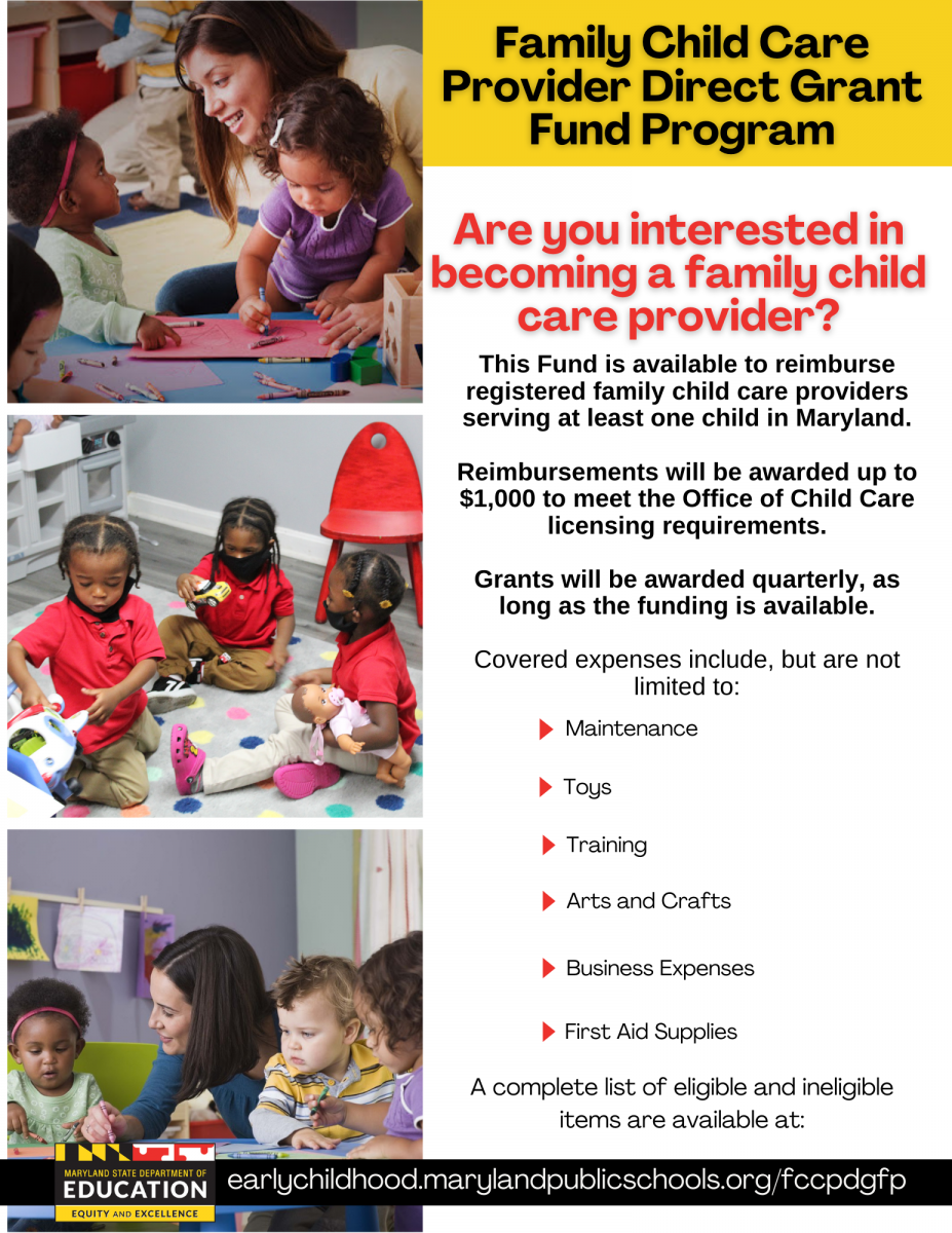 Licensing Compliance Grant for Family Child Care Providers (LCGFCCP